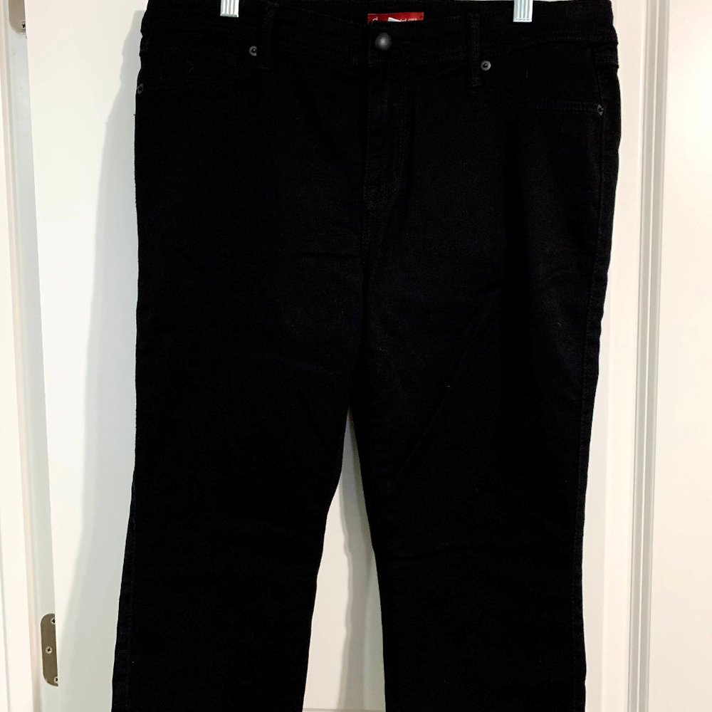 Dressbarn Black Cropped Jeans Size 14 Petite